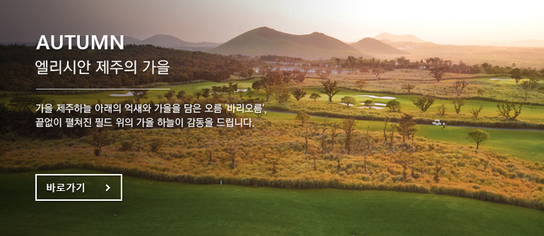 AUTUMN 엘리시안 제주의 가을 - 가을 제주하늘 아래의 억새와 가을을 담은 오름 '바리오름', 끝없이 펼쳐진 필드 위의 가을 하늘이 감동을 드립니다.